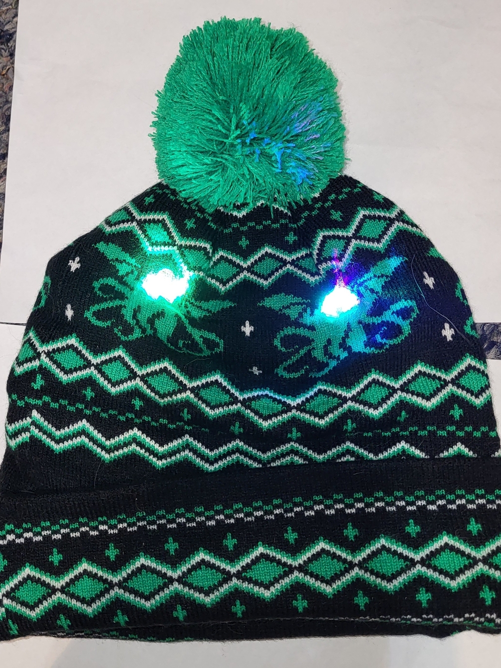 Cthulhu winter cap with Light-Up Accents